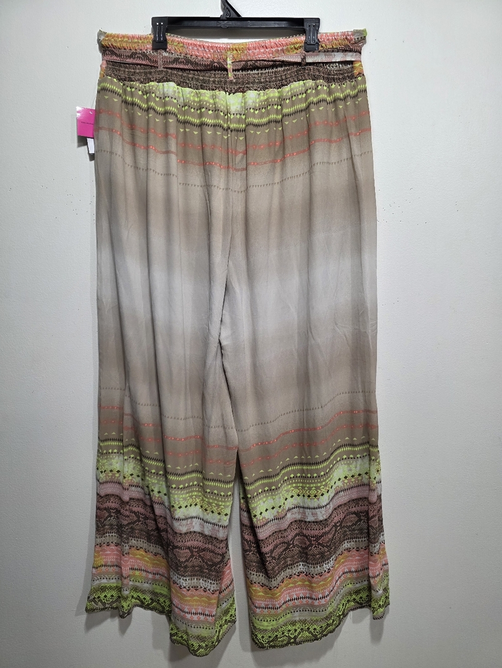 NWT! HeartSoul Plus 3X Boho Wide Leg Pants Tribal Print Elastic Waist Flowy - Picture 9 of 9